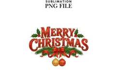 Merry Christmas png design for T-shirts Product Image 1