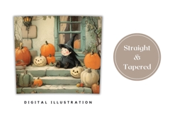Vintage Halloween Tumbler, Spooky Halloween Tumbler Wrap Product Image 4