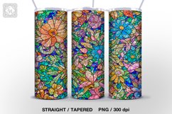 Mosaic Flowers 5 Tumbler Sublimations, 20 oz Tumbler Wraps Product Image 5