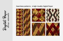 Burgundy Digital Papers | Floral Digital paper Product Image 2