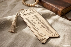 Bible Emergency Numbers Bookmark Laser Cut | Glowforge | SVG Product Image 2