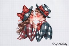 Red Black Glitter Plaid Clipart PNG Product Image 1