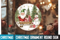 Christmas Ornament Sign SVG | DIY Holiday Decoration Product Image 1