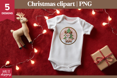 Christmas Clipart, Pink Christmas Enamel pin Clipart PNG Product Image 4