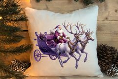Christmas Purple Santa Claus Sublimation, Christmas PNG Product Image 4