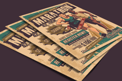 Marathon Run Event Vintage Flyer Product Image 4