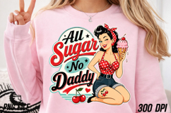 All Sugar No Daddy, Retro PNG Product Image 4