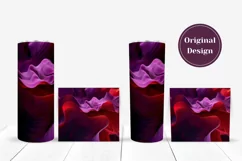 Liquid Waves Tumbler Template, Purple Tumbler Sublimation Product Image 4
