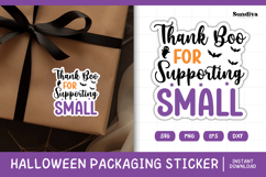 Halloween Small Business Packaging Sticker | Thank Boo Product Image 1