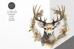 Christmas clipart, Reindeer clipart, Winter clipart Product Image 1