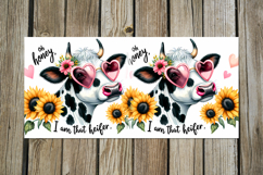 Cow &amp; flowers | 4 Mug watercolor sublimation designs Product Image 4