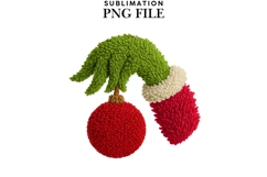 Green monster hand png design for T-shirts Product Image 1