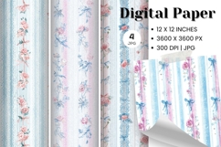 Flower Pattern Background Wallpaper Digital Paper_59 Product Image 1