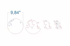 Unicorn Baby Name Sign SVG Laser cut file for Glowforge Product Image 4