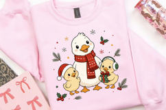 Cute Christmas Duck PNG Clipart,Family Ducklings Sublimation Product Image 3