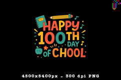 Happy 100th Day of School PNG Product Image 1