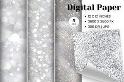silver glitter Background Wallpaper Sparkles Digital Paper Product Image 1