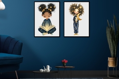 Whimsical Celestial Dreamer Girl Clipart Product Image 4