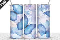 3D Butterfly 20 oz Tumbler Design| Butterfly Flower Tumbler Product Image 5