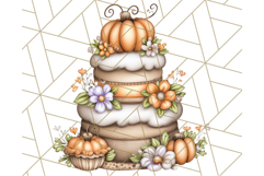 Fall Cake Clipart PNG, Autumn Cakes With Pumpkins Product Image 4