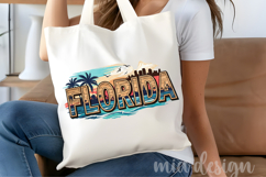 Florida State PNG, Vintage Sunshine State Beach Sublimation Product Image 4