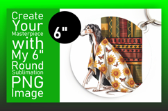 Vibrant Circle Design Car Coaster PNG , Cute Dog Product Image 1