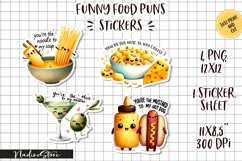 Funny food couples pun stickers. PNG. Product Image 1