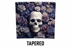 3D Skull Flowers Tumbler Sublimation Wrap | 3D Tumbler wrap Product Image 3