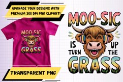 Charming PNG Design for T-Shirt Sublimation , Funny Cow Product Image 1