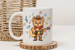 Teddy Bear PNG, Country Music Cowboy Bear Sublimation Product Image 3