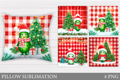 Christmas Pickle Pillow Design. Christmas Pillow Sublimation Product Image 1