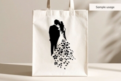 Bride And Groom Floral Dress SVG Product Image 4