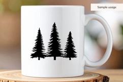Pine Trees Silhouette SVG Product Image 4