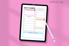 Aesthetic Cute Daily Planner Template Editable in Canva, Product Image 3