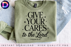 Give Your Cares To The Lord Psalm 55:22 Christian Bible Product Image 4