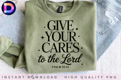 Give Your Cares To The Lord Psalm 55:22 Christian Bible Product Image 4