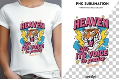 Tiger Bible verse png design for T-shirts Product Image 4