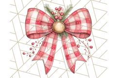 Muted Cozy Christmas Bows PNG Clipart, Winter Holiday Png Product Image 4