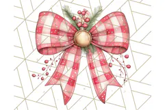 Muted Cozy Christmas Bows PNG Clipart, Winter Holiday Png Product Image 4