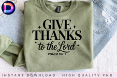 Give Thanks To The Lord Psalm 107:1 Christian Bible Verse Product Image 4