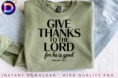 Give Thanks to the Lord Psalm 118:1 Christian Bible Verse Product Image 3