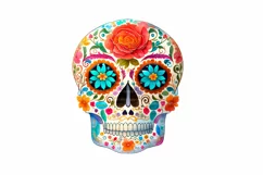 Sugar skull PNG, Day of the Dead clipart, Dia de los muertos Product Image 5