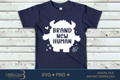 Brand New Human,New Born Svg,Baby Quotes, Cute Baby Saying S Product Image 4