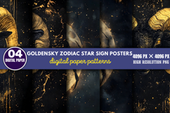 GoldenSky Zodiac Star Sign Posters Bundle PNG Product Image 5