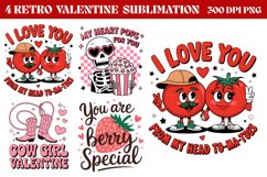 Retro Valentine Sublimation PNG Product Image 1