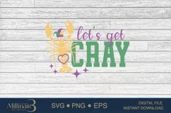 Let’s Get Cray New Orleans SVG PNG|Fat Tuesday,Mask Product Image 4