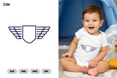 Winged Frame SVG &amp; Clipart - Wing SVG Product Image 1