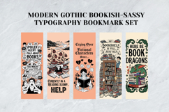Modern Gothic Sassy Typography Bookmark Set, Funny Bookish Product Image 4