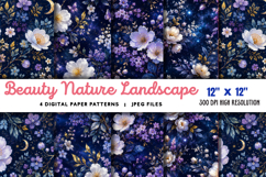Beauty Nature Landscape Blossoming Trees JPG Product Image 1