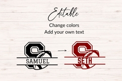 Football Monogram SVG Bundle 26 Letters Product Image 4